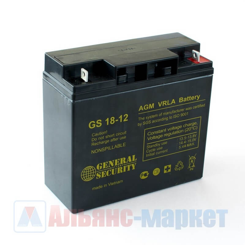 GS 12 18 KL -  батарея 17А/ч. - АЛЬЯНС-МАРКЕТ
